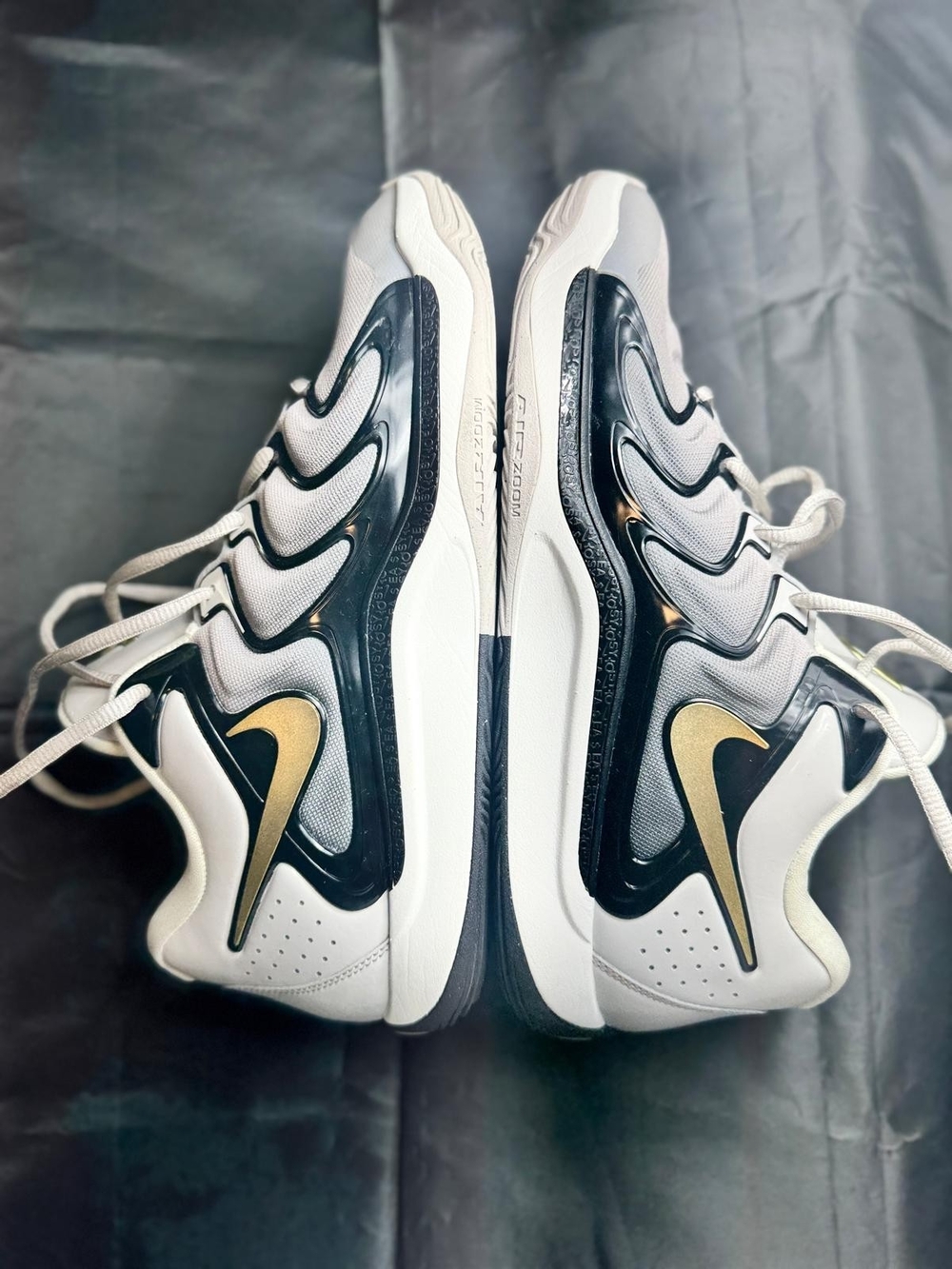Nike Men's Athletic Sneakers in White, Black & Gold